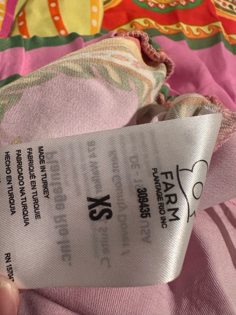 Farm Rio Beach Toucans Scarf Lenzing Ecovero Viscose Pants in multicolor NWT XS - Picture 10 of 16